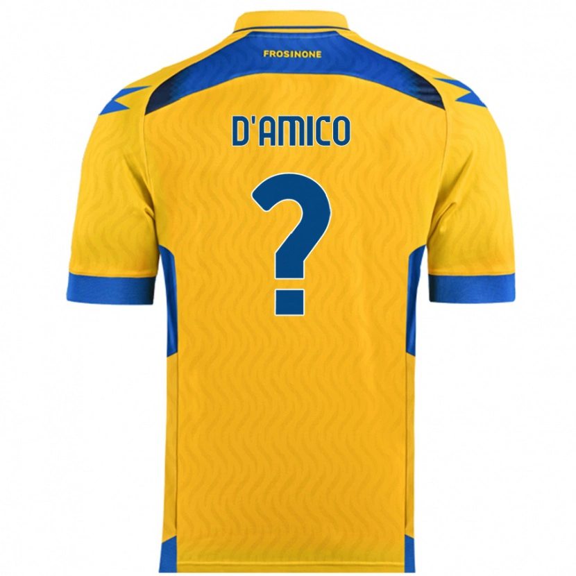 Danxen Mujer Camiseta Cristiano D'amico #0 Amarillo 1ª Equipación 2024/25 La Camisa México