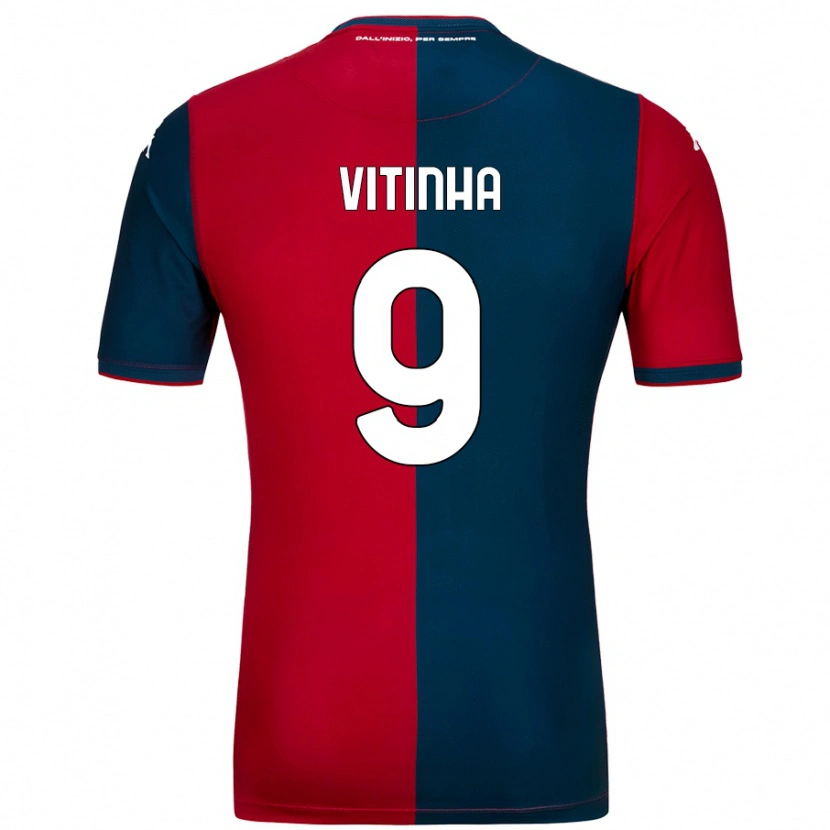Danxen Mujer Camiseta Vitinha #9 Rojo Azul Oscuro 1ª Equipación 2024/25 La Camisa México