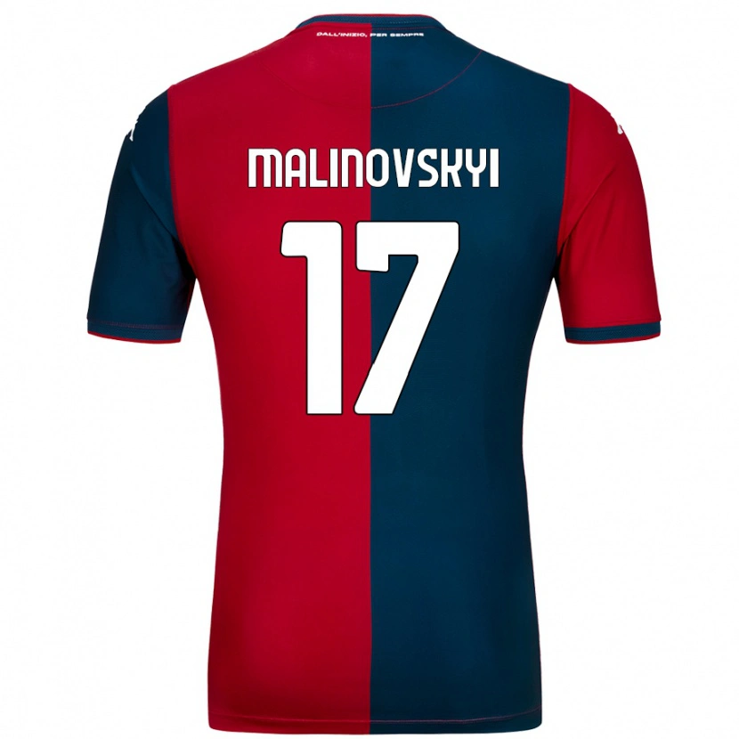 Danxen Mujer Camiseta Ruslan Malinovskyi #17 Rojo Azul Oscuro 1ª Equipación 2024/25 La Camisa México
