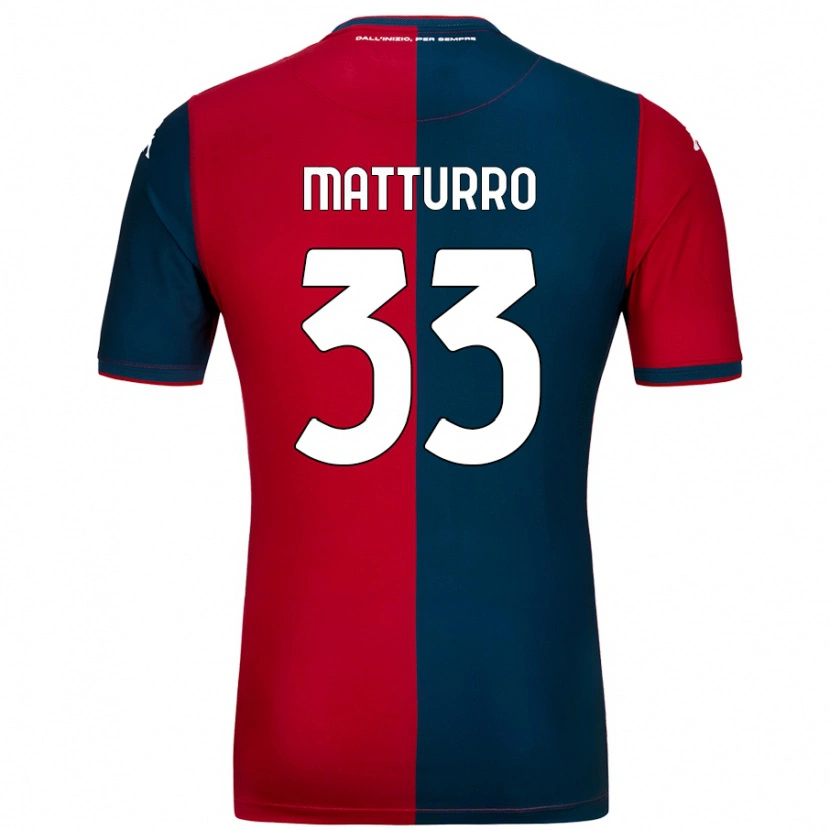 Danxen Mujer Camiseta Alan Matturro #33 Rojo Azul Oscuro 1ª Equipación 2024/25 La Camisa México