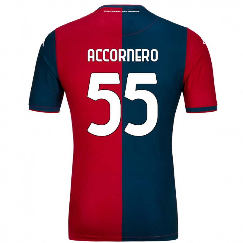 Danxen Mujer Camiseta Federico Accornero #55 Rojo Azul Oscuro 1ª Equipación 2024/25 La Camisa México