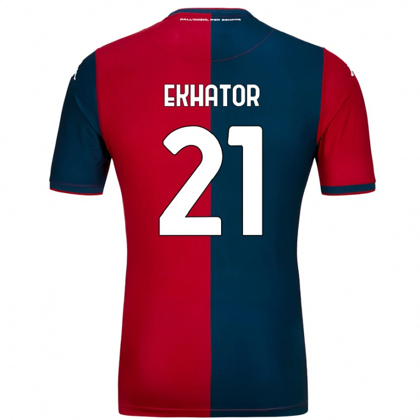 Danxen Mujer Camiseta Jeff Ekhator #21 Rojo Azul Oscuro 1ª Equipación 2024/25 La Camisa México