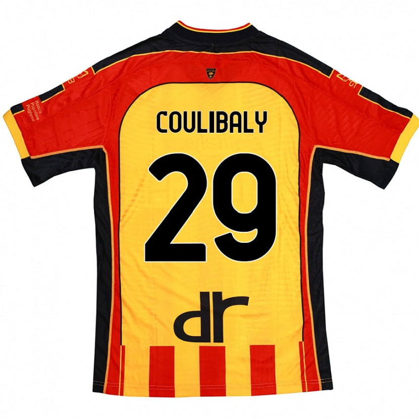 Danxen Mujer Camiseta Lassana Coulibaly #29 Amarillo Rojo 1ª Equipación 2024/25 La Camisa México