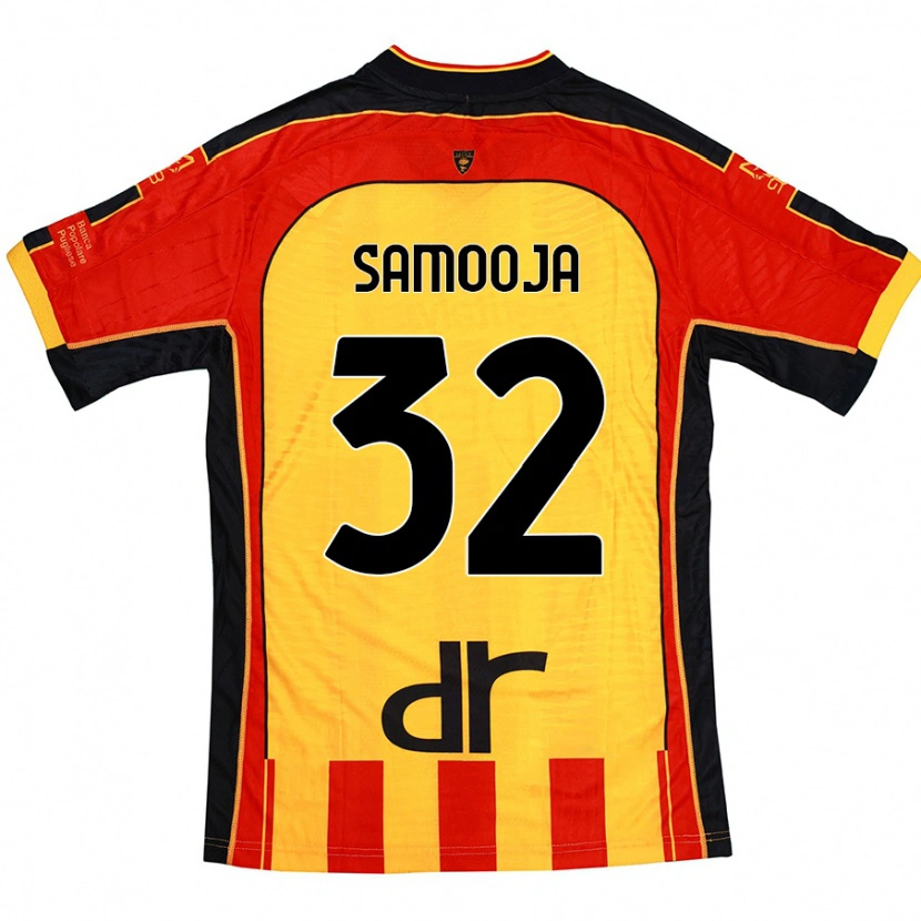 Danxen Mujer Camiseta Jasper Samooja #32 Amarillo Rojo 1ª Equipación 2024/25 La Camisa México