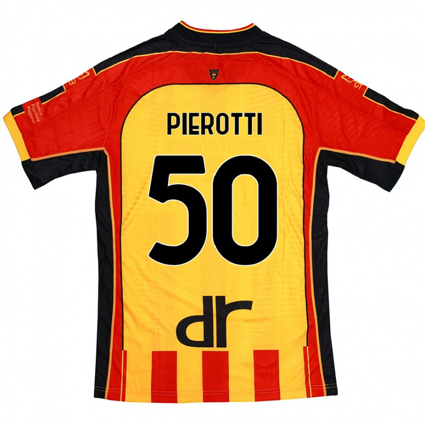 Danxen Mujer Camiseta Santiago Pierotti #50 Amarillo Rojo 1ª Equipación 2024/25 La Camisa México