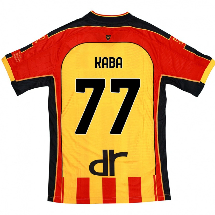 Danxen Mujer Camiseta Mohamed Kaba #77 Amarillo Rojo 1ª Equipación 2024/25 La Camisa México