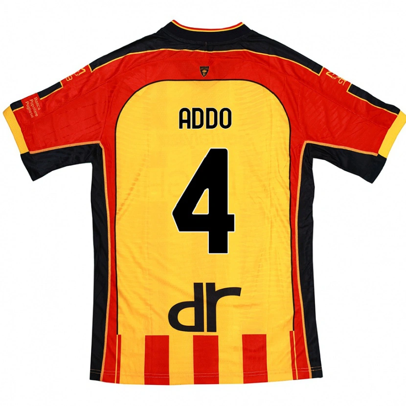 Danxen Mujer Camiseta Vernon Addo #4 Amarillo Rojo 1ª Equipación 2024/25 La Camisa México