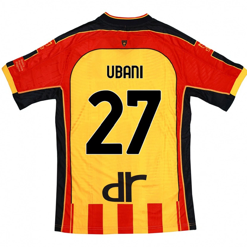 Danxen Mujer Camiseta Marlon Ubani #27 Amarillo Rojo 1ª Equipación 2024/25 La Camisa México