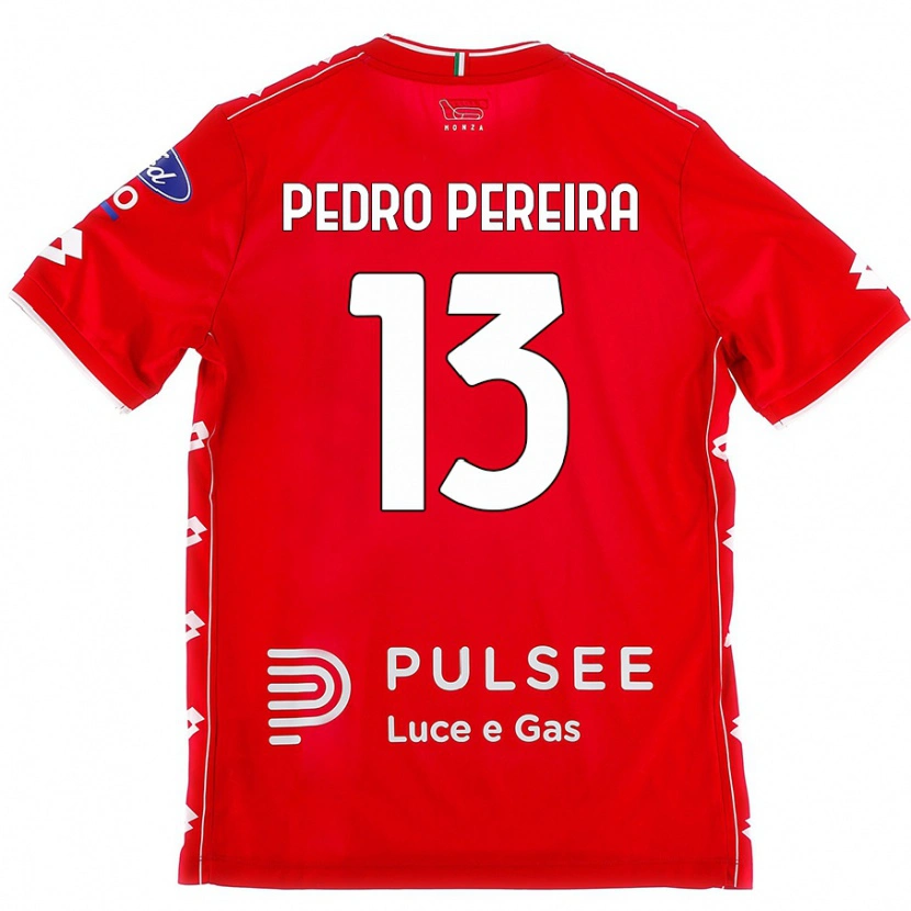 Danxen Mujer Camiseta Pedro Pereira #13 Rojo Blanco 1ª Equipación 2024/25 La Camisa México