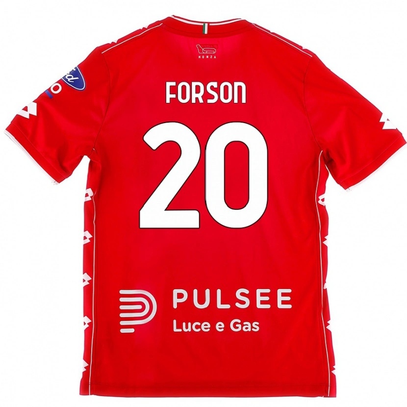 Danxen Mujer Camiseta Omari Forson #20 Rojo Blanco 1ª Equipación 2024/25 La Camisa México