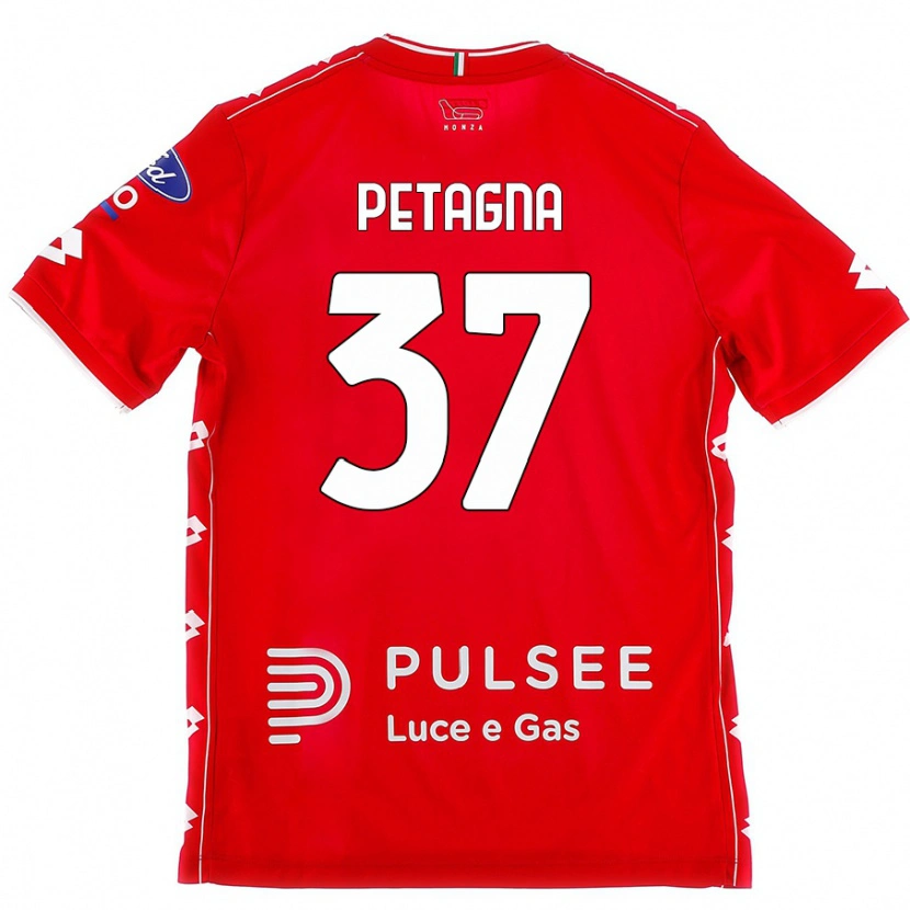 Danxen Mujer Camiseta Andrea Petagna #37 Rojo Blanco 1ª Equipación 2024/25 La Camisa México