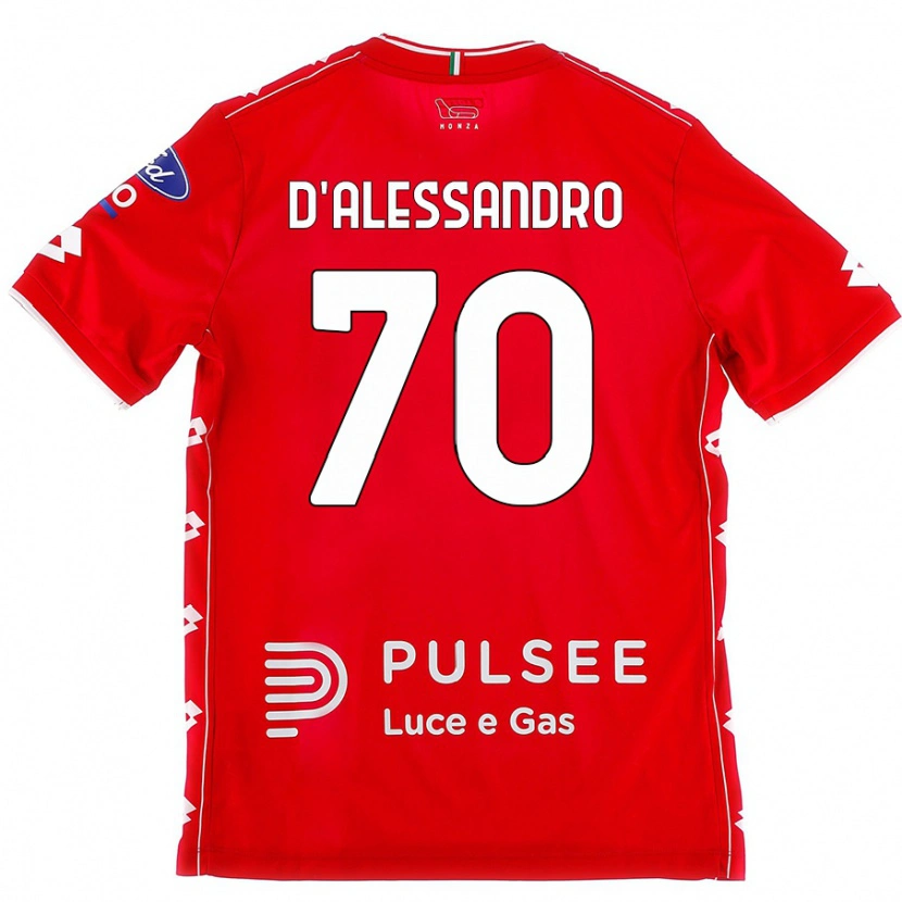 Danxen Mujer Camiseta Marco D'alessandro #70 Rojo Blanco 1ª Equipación 2024/25 La Camisa México