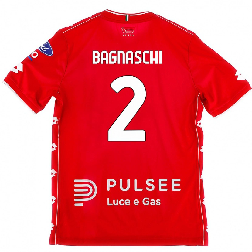 Danxen Mujer Camiseta Alessandro Bagnaschi #2 Rojo Blanco 1ª Equipación 2024/25 La Camisa México