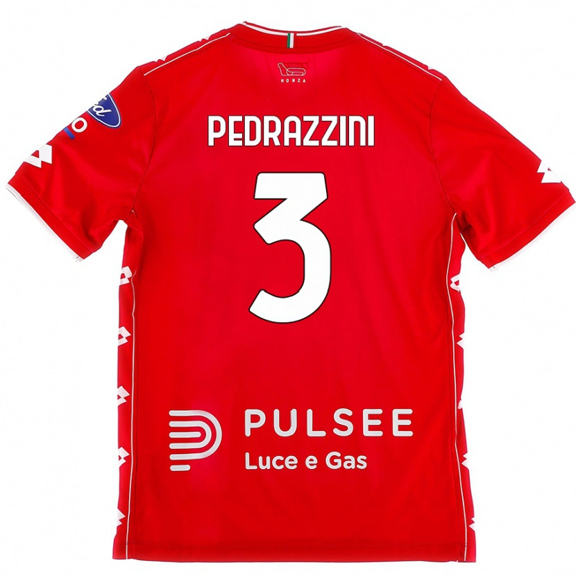 Danxen Mujer Camiseta Carlo Pedrazzini #3 Rojo Blanco 1ª Equipación 2024/25 La Camisa México