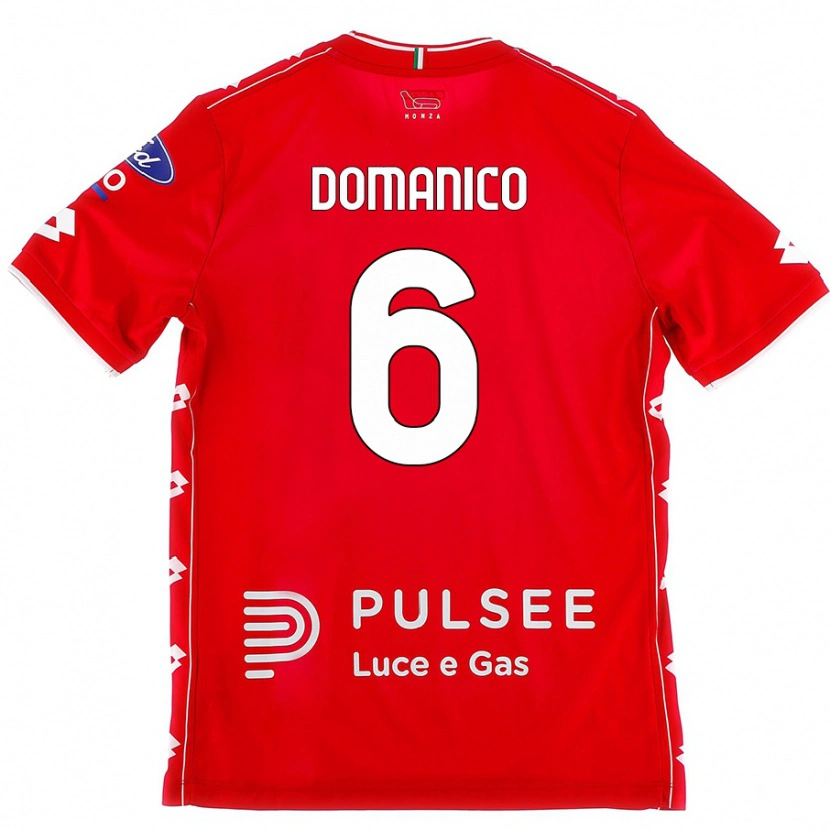 Danxen Mujer Camiseta Saverio Domanico #6 Rojo Blanco 1ª Equipación 2024/25 La Camisa México