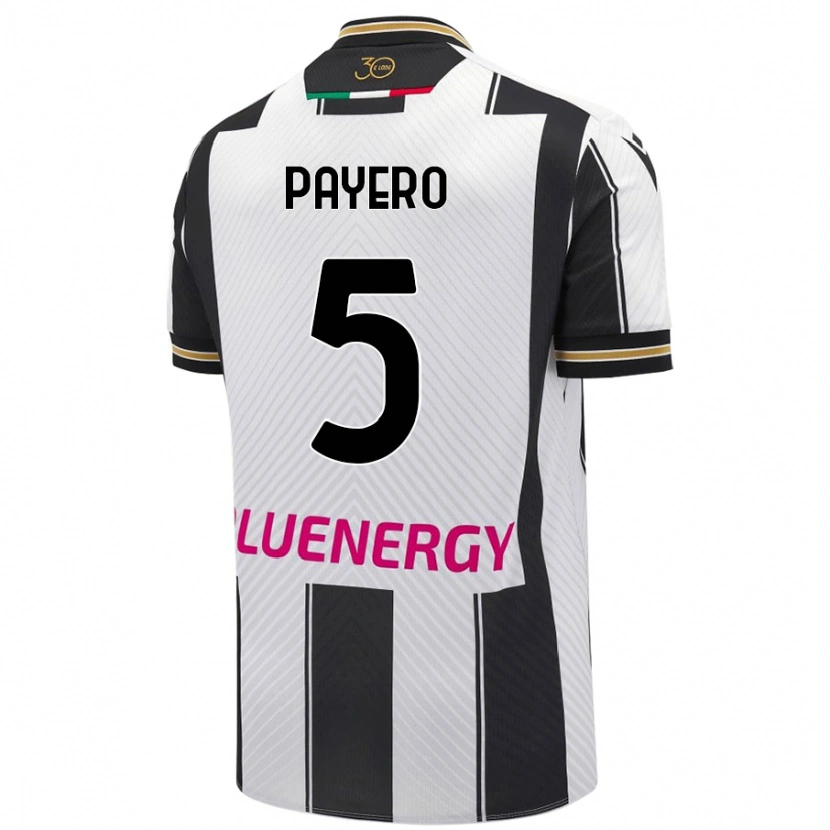 Danxen Mujer Camiseta Martín Payero #5 Blanco Negro 1ª Equipación 2024/25 La Camisa México