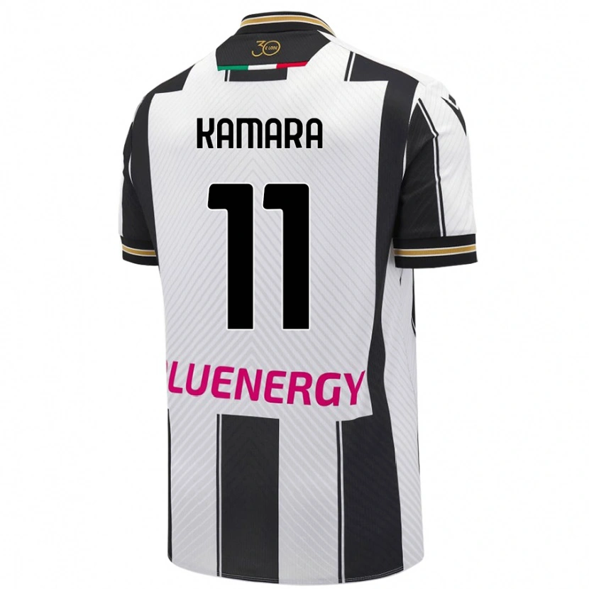 Danxen Mujer Camiseta Hassane Kamara #11 Blanco Negro 1ª Equipación 2024/25 La Camisa México