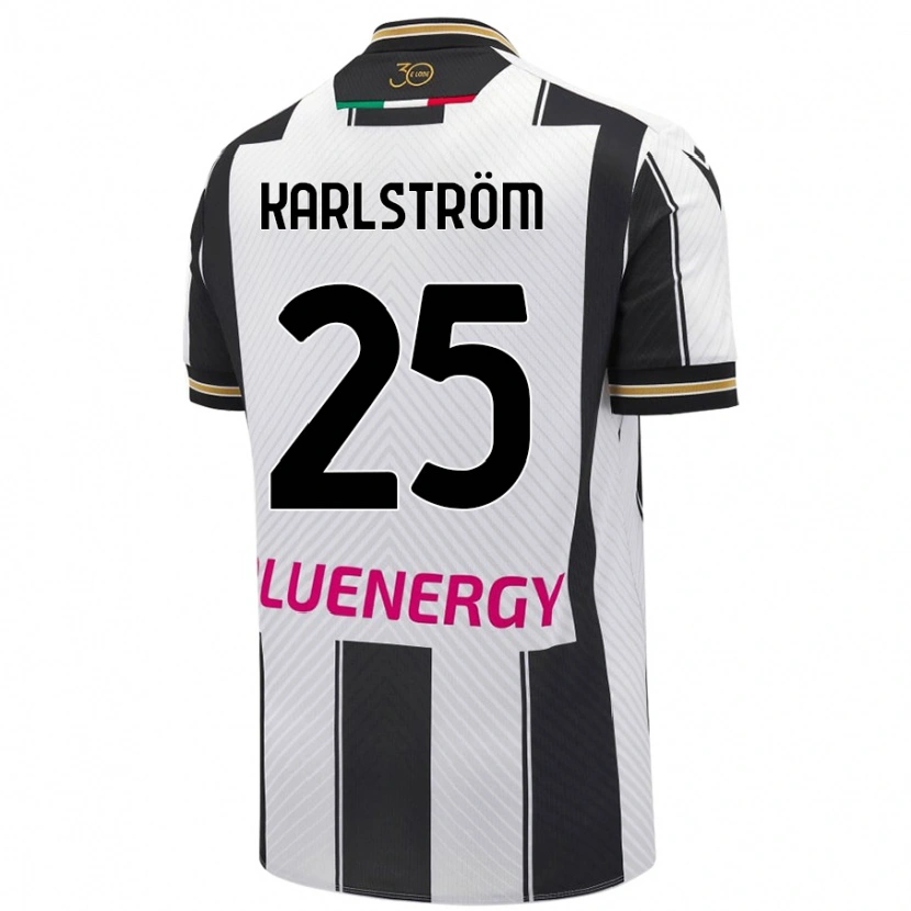 Danxen Mujer Camiseta Jesper Karlström #25 Blanco Negro 1ª Equipación 2024/25 La Camisa México