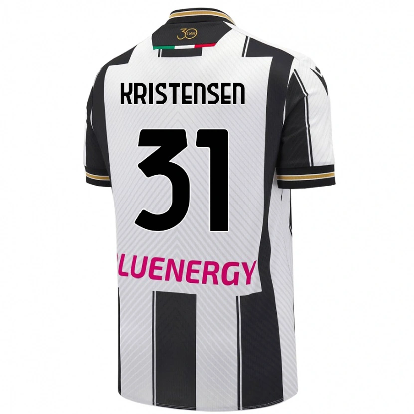 Danxen Mujer Camiseta Thomas Kristensen #31 Blanco Negro 1ª Equipación 2024/25 La Camisa México