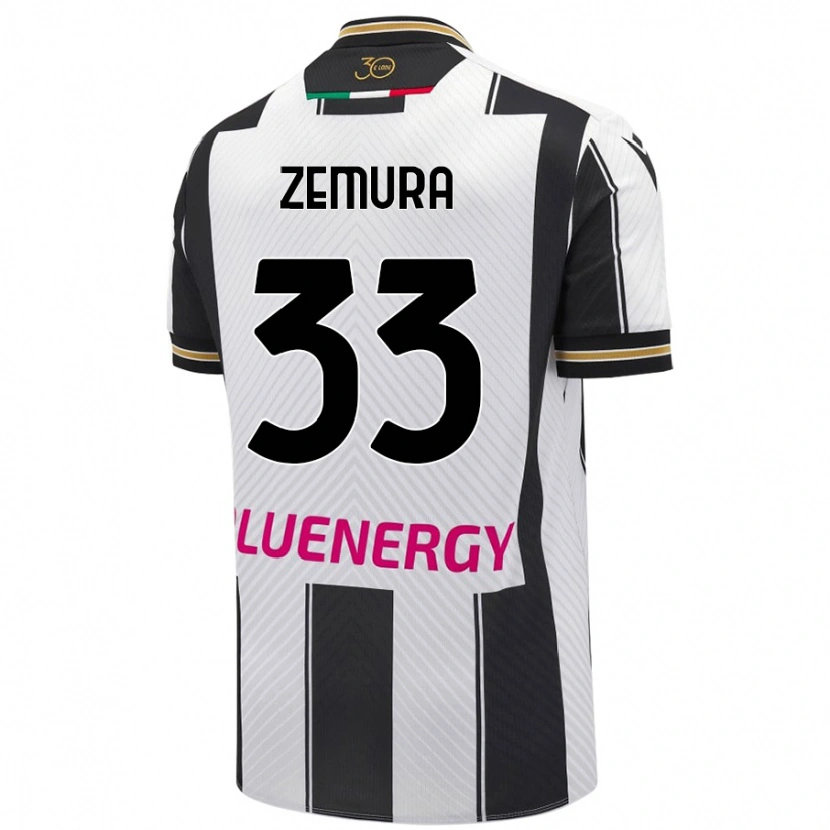 Danxen Mujer Camiseta Jordan Zemura #33 Blanco Negro 1ª Equipación 2024/25 La Camisa México