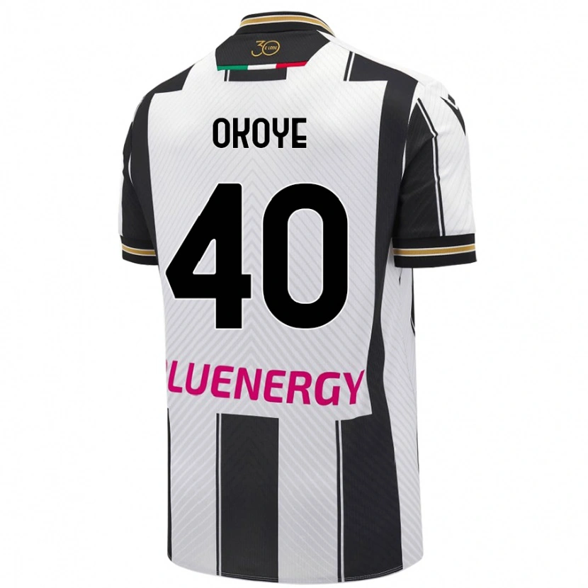 Danxen Mujer Camiseta Maduka Okoye #40 Blanco Negro 1ª Equipación 2024/25 La Camisa México