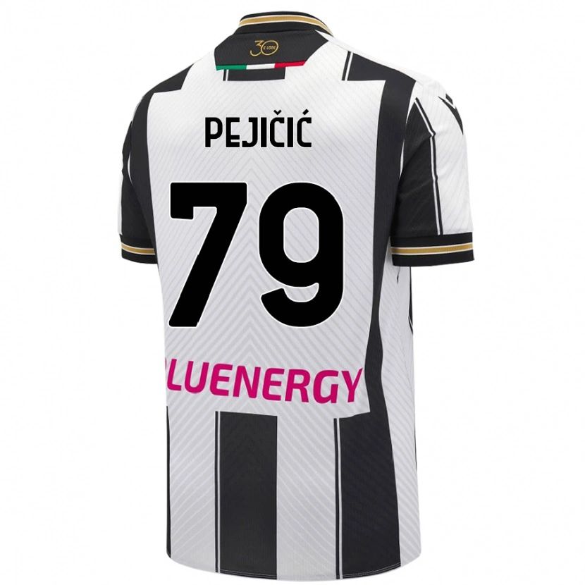 Danxen Mujer Camiseta David Pejičić #79 Blanco Negro 1ª Equipación 2024/25 La Camisa México