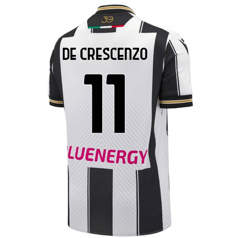 Danxen Mujer Camiseta Marco De Crescenzo #11 Blanco Negro 1ª Equipación 2024/25 La Camisa México