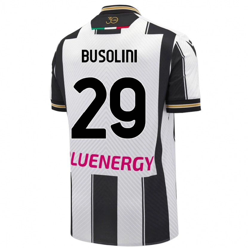 Danxen Mujer Camiseta Alessandro Busolini #29 Blanco Negro 1ª Equipación 2024/25 La Camisa México