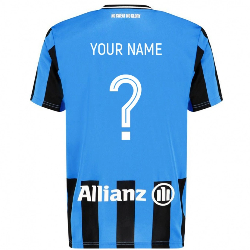Danxen Mujer Camiseta Su Nombre #0 Azul Cielo Negro 1ª Equipación 2024/25 La Camisa México