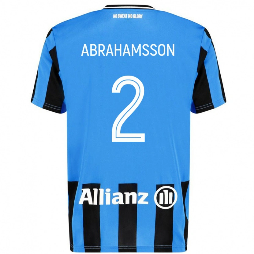 Danxen Mujer Camiseta Sejde Abrahamsson #2 Azul Cielo Negro 1ª Equipación 2024/25 La Camisa México