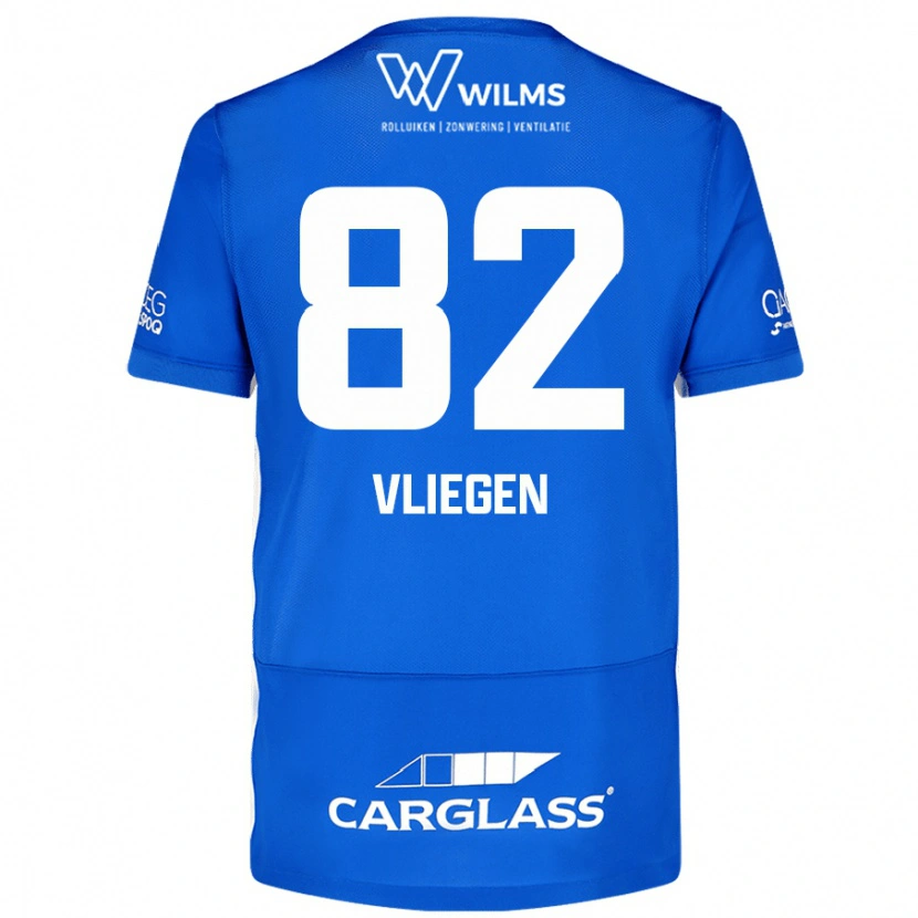 Danxen Mujer Camiseta Olivier Vliegen #82 Azul 1ª Equipación 2024/25 La Camisa México