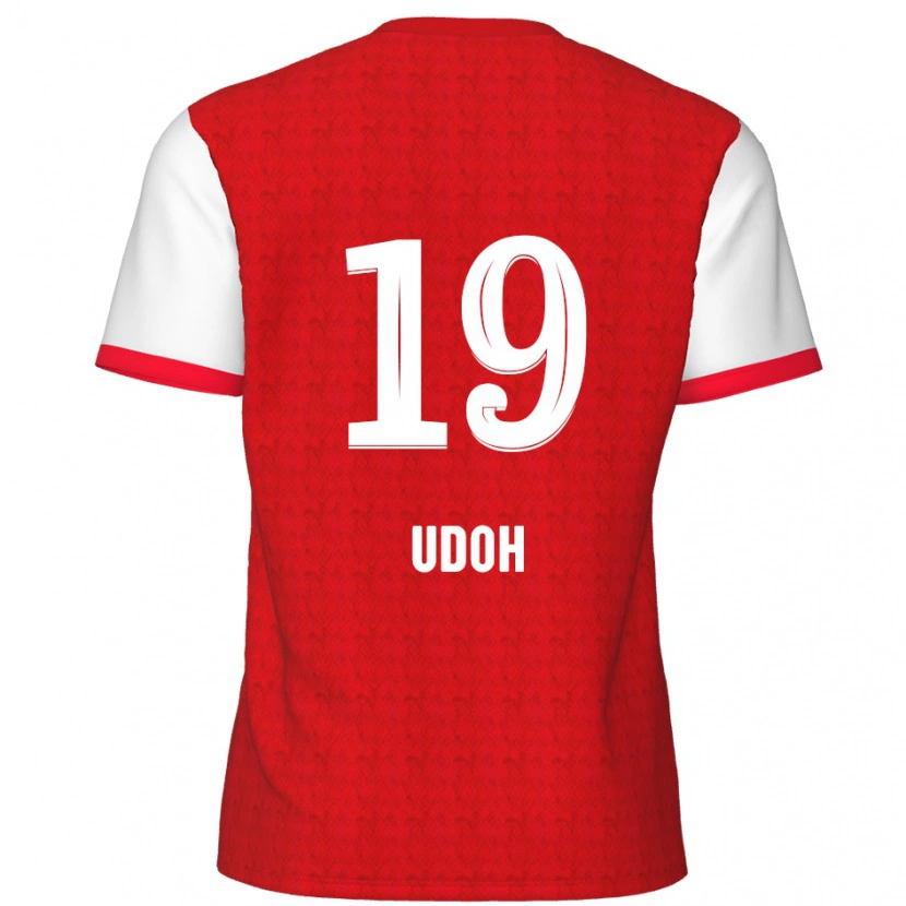 Danxen Mujer Camiseta Victor Udoh #19 Rojo Blanco 1ª Equipación 2024/25 La Camisa México