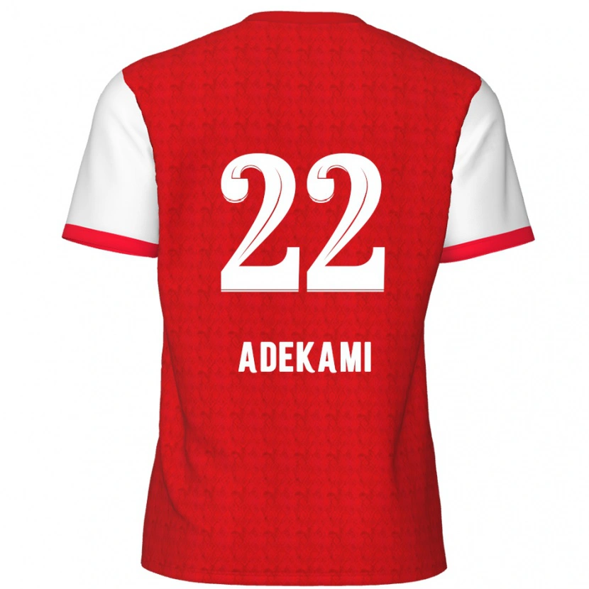 Danxen Mujer Camiseta Farouck Adekami #22 Rojo Blanco 1ª Equipación 2024/25 La Camisa México