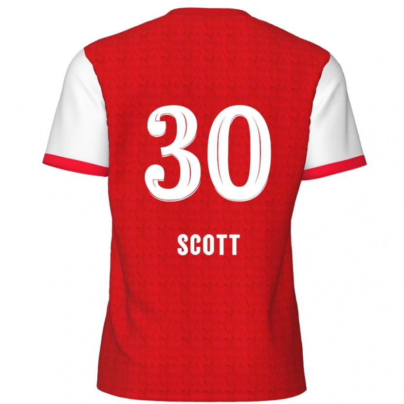Danxen Mujer Camiseta Christopher Scott #30 Rojo Blanco 1ª Equipación 2024/25 La Camisa México