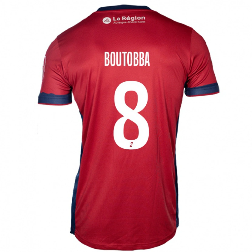 Danxen Mujer Camiseta Bilal Boutobba #8 Borgoña Claro 1ª Equipación 2024/25 La Camisa México