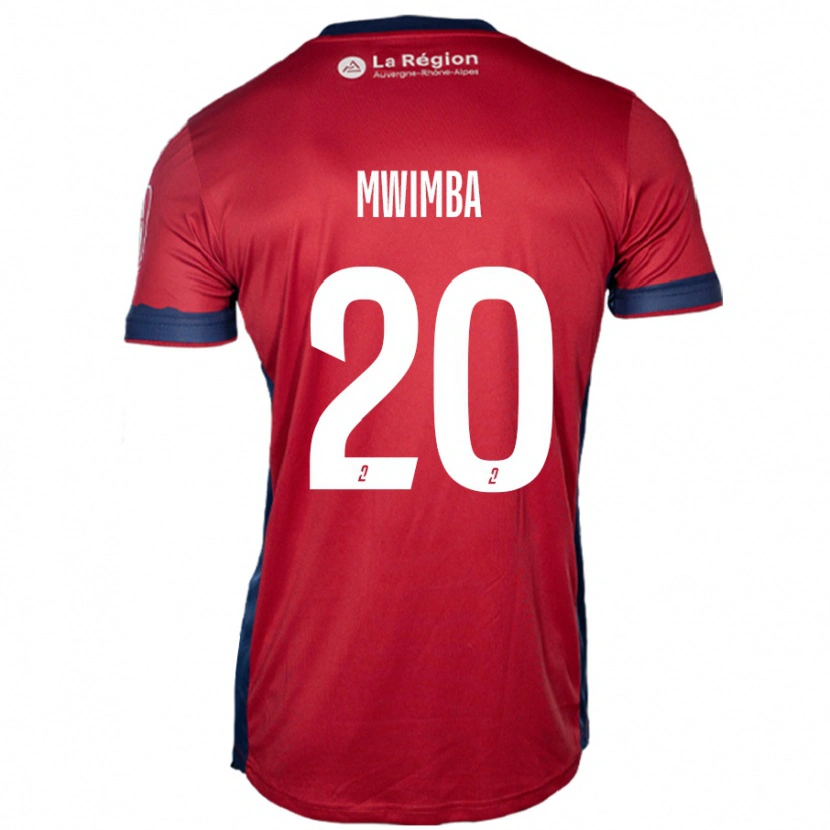 Danxen Mujer Camiseta Josué Mwimba Isala #20 Borgoña Claro 1ª Equipación 2024/25 La Camisa México