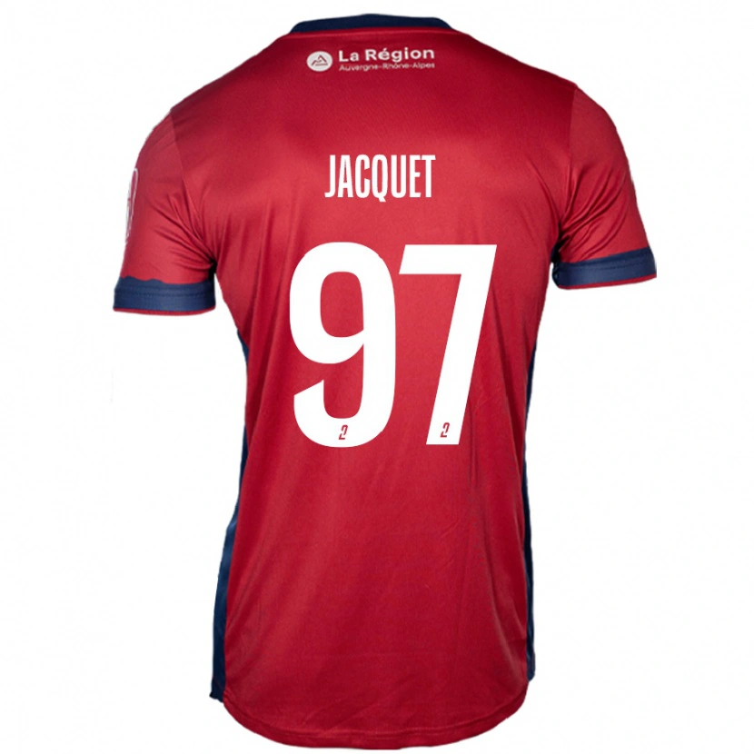 Danxen Mujer Camiseta Jérémy Jacquet #97 Borgoña Claro 1ª Equipación 2024/25 La Camisa México