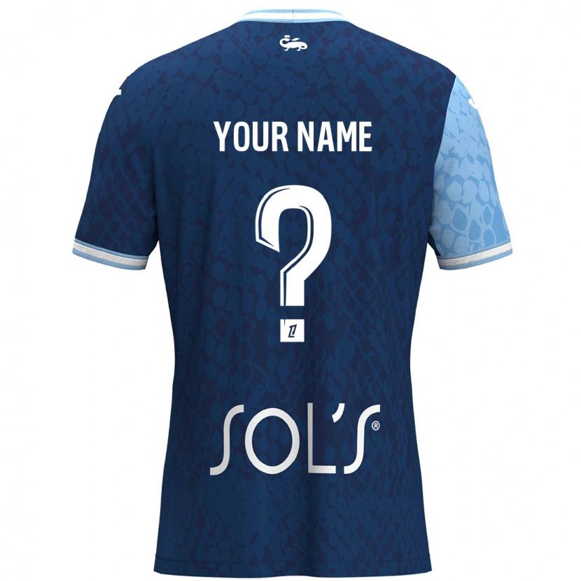 Danxen Mujer Camiseta Su Nombre #0 Azul Cielo Azul Oscuro 1ª Equipación 2024/25 La Camisa México