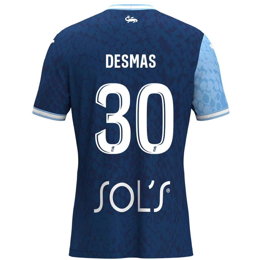 Danxen Mujer Camiseta Arthur Desmas #30 Azul Cielo Azul Oscuro 1ª Equipación 2024/25 La Camisa México