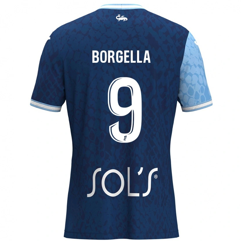 Danxen Mujer Camiseta Roselord Borgella #9 Azul Cielo Azul Oscuro 1ª Equipación 2024/25 La Camisa México