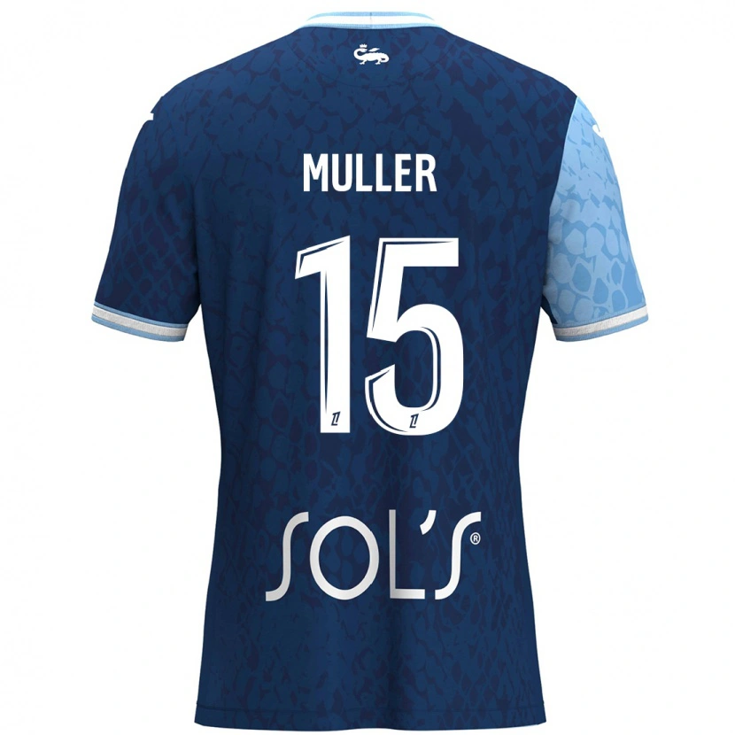Danxen Mujer Camiseta Laura Muller #15 Azul Cielo Azul Oscuro 1ª Equipación 2024/25 La Camisa México