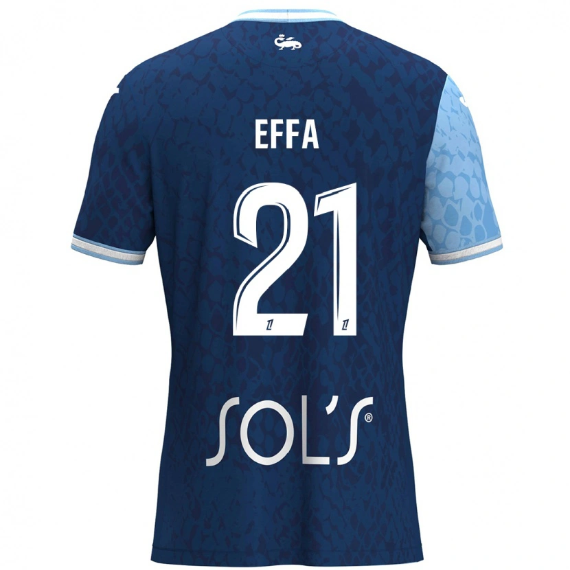 Danxen Mujer Camiseta Chancelle Effa Effa #21 Azul Cielo Azul Oscuro 1ª Equipación 2024/25 La Camisa México
