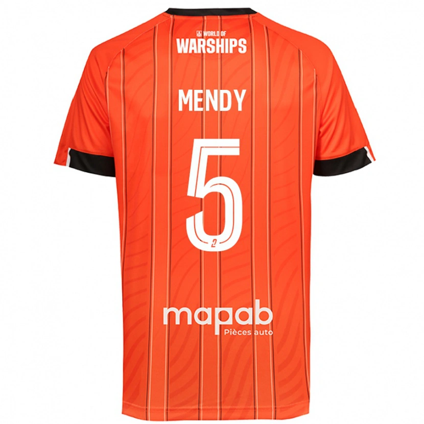 Danxen Mujer Camiseta Benjamin Mendy #5 Naranja 1ª Equipación 2024/25 La Camisa México