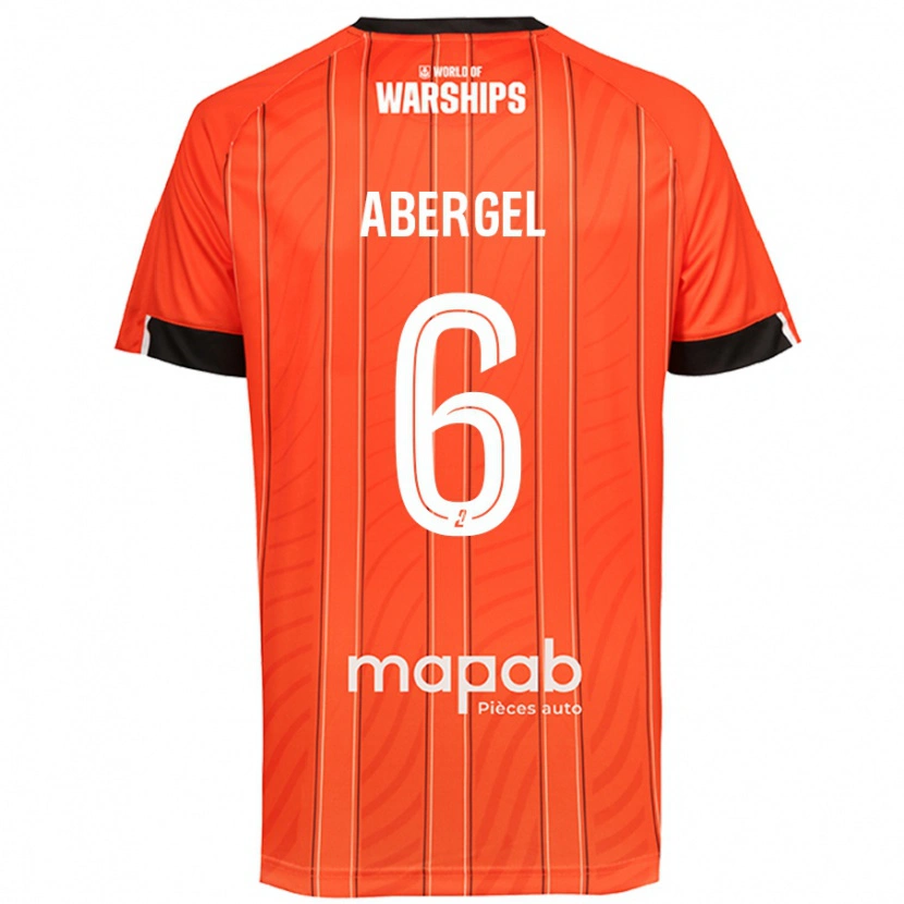 Danxen Mujer Camiseta Laurent Abergel #6 Naranja 1ª Equipación 2024/25 La Camisa México