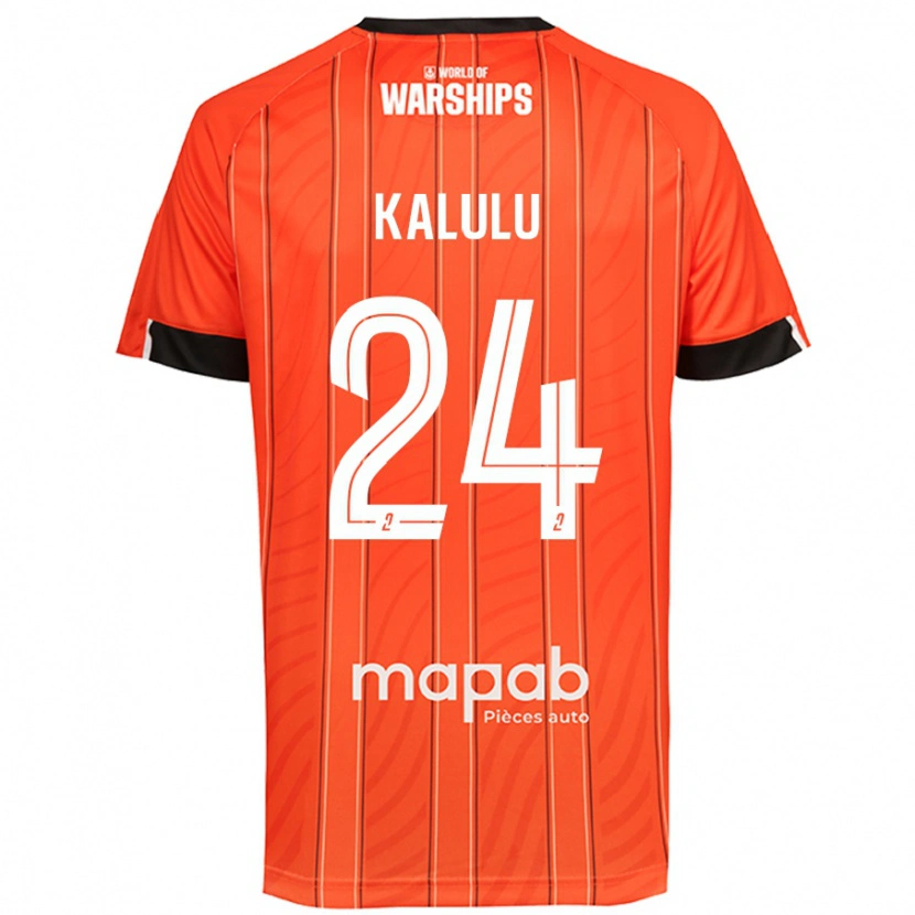 Danxen Mujer Camiseta Gédéon Kalulu #24 Naranja 1ª Equipación 2024/25 La Camisa México