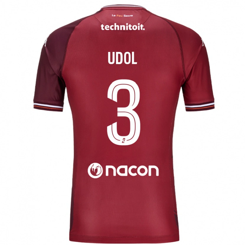 Danxen Mujer Camiseta Matthieu Udol #3 Rojo Granata 1ª Equipación 2024/25 La Camisa México