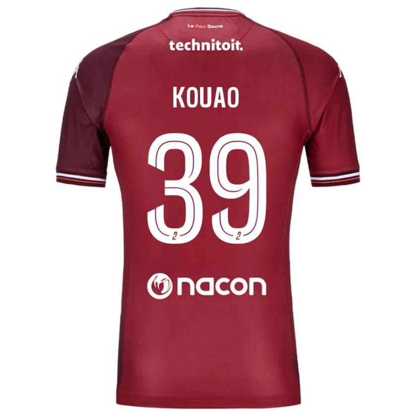 Danxen Mujer Camiseta Koffi Kouao #39 Rojo Granata 1ª Equipación 2024/25 La Camisa México