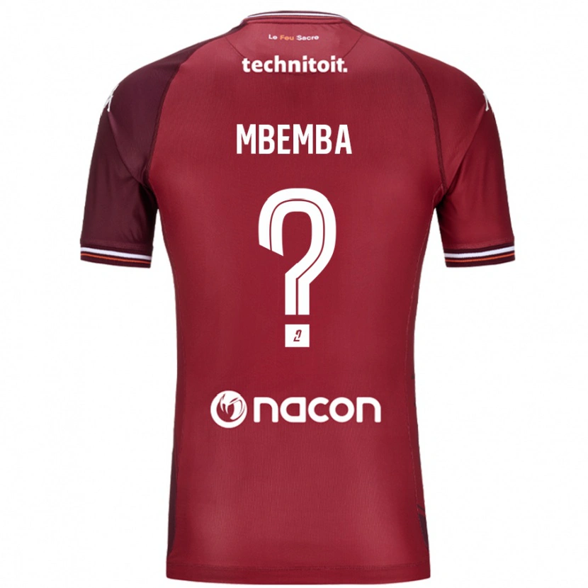 Danxen Mujer Camiseta Abdallah Mbemba #0 Rojo Granata 1ª Equipación 2024/25 La Camisa México