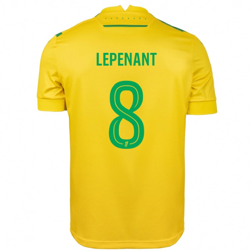 Danxen Mujer Camiseta Johann Lepenant #8 Amarillo Verde 1ª Equipación 2024/25 La Camisa México