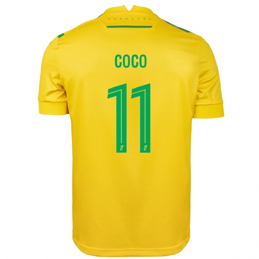 Danxen Mujer Camiseta Marcus Coco #11 Amarillo Verde 1ª Equipación 2024/25 La Camisa México